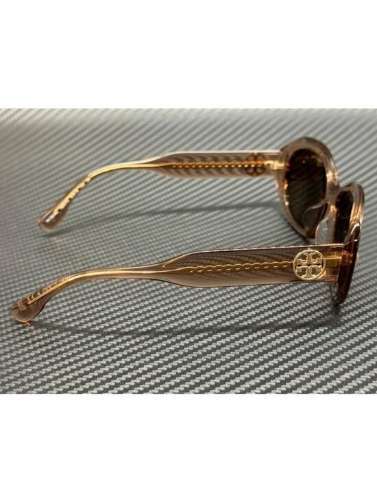New Tory Burch Women Transparent Brown Sunglasses 53-19-140 main image 4